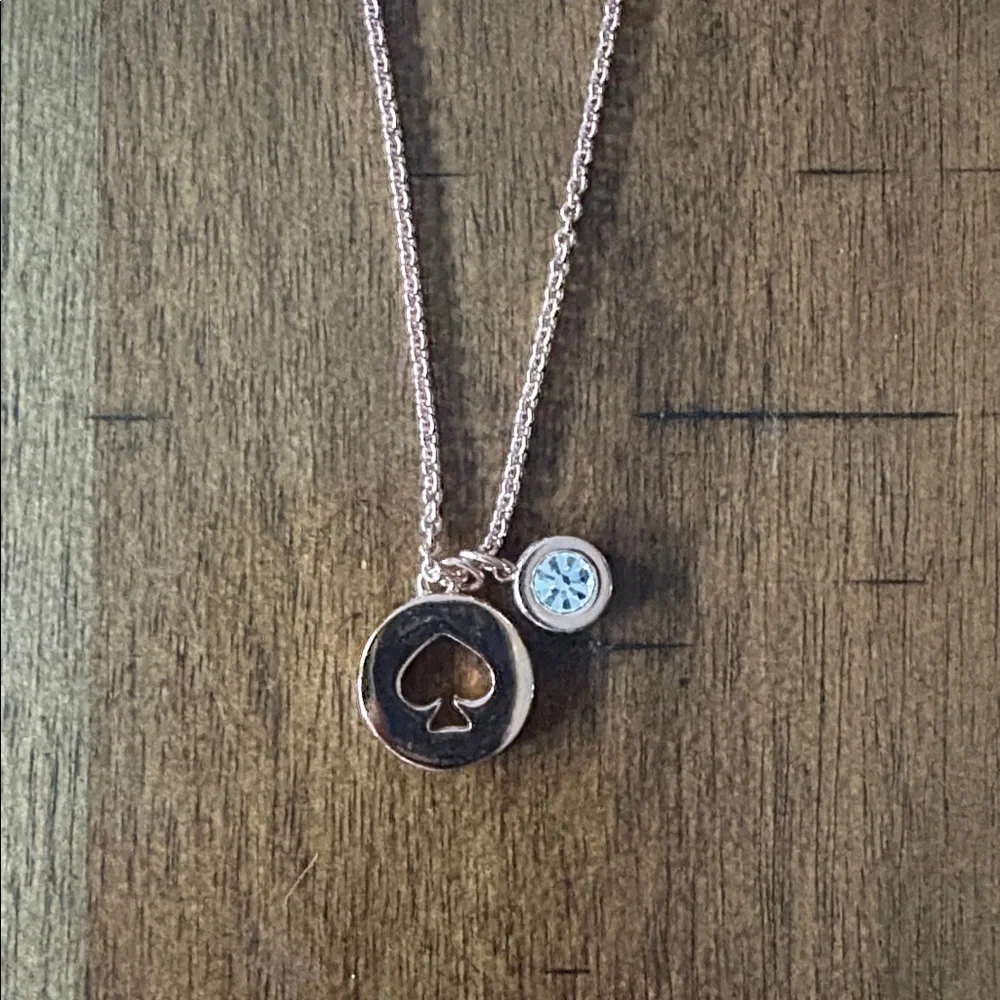 Kate Spade Spot the Spade necklace NWOT - rose colored